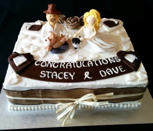 Country themed engagement cake