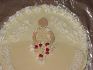 Bridal shower cake (top view)