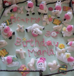 Farmyard Cows birthday cake