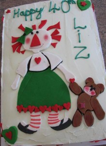 Raggedy Doll and Teddy birthday cake