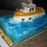 Boat birthday cake