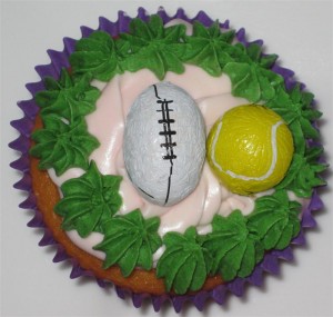 sports themed cupcakes