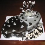 Engagement/wedding cakes (black and silver)