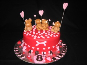 Four Forever Friend Bears on cake