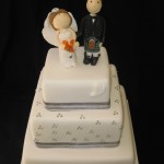 3 tiered wedding cake ... custom made toppers