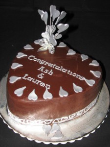 Chocolate engagement cake