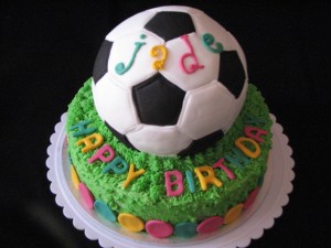 Soccer ball cake