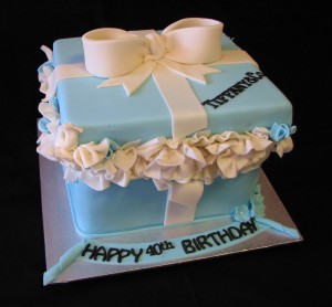 Tiffany Gift Box cake